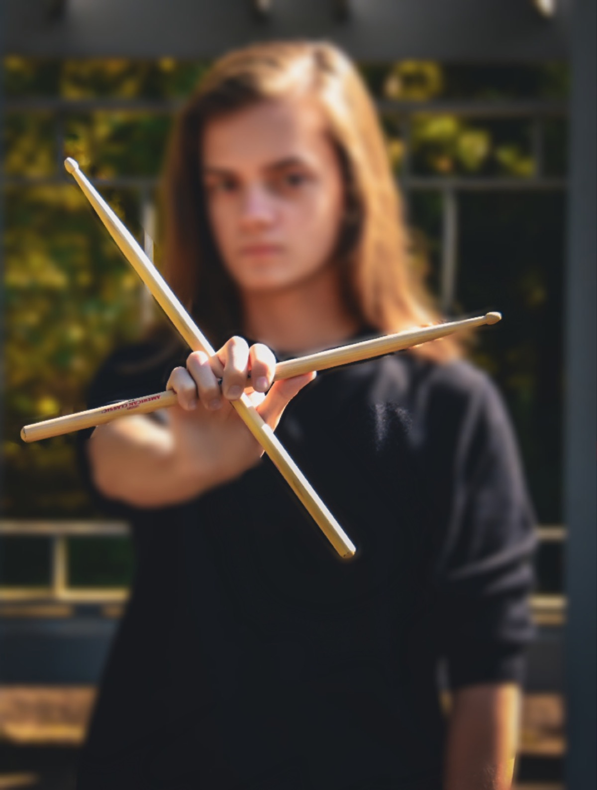 Young athlete in action during youth sports game