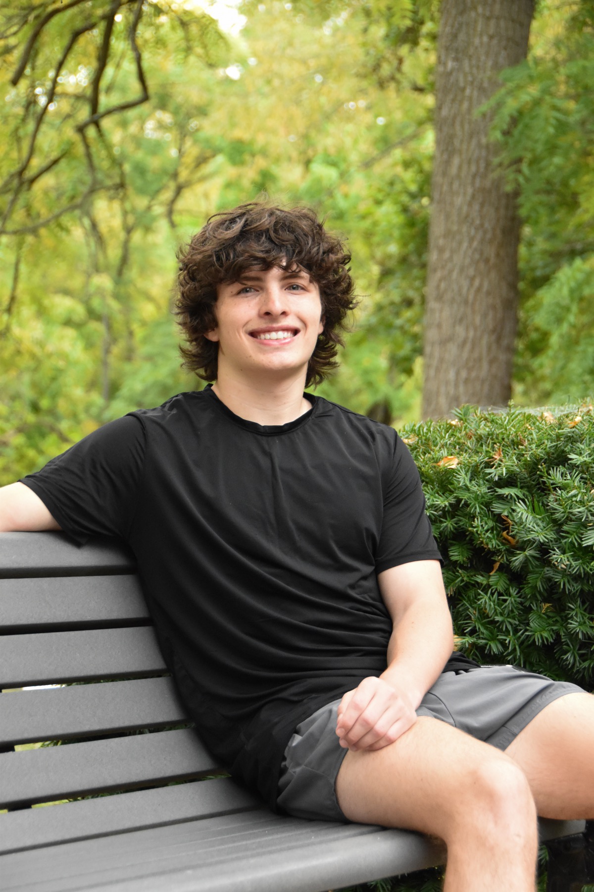 Young athlete in action during youth sports game